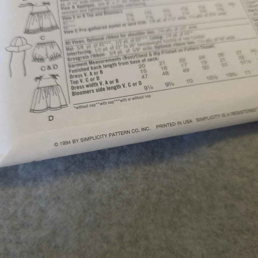 Vintage Simplicity 9000 Girls Dress Pattern Size 5 6 6X Uncut Easy Sew Summer
